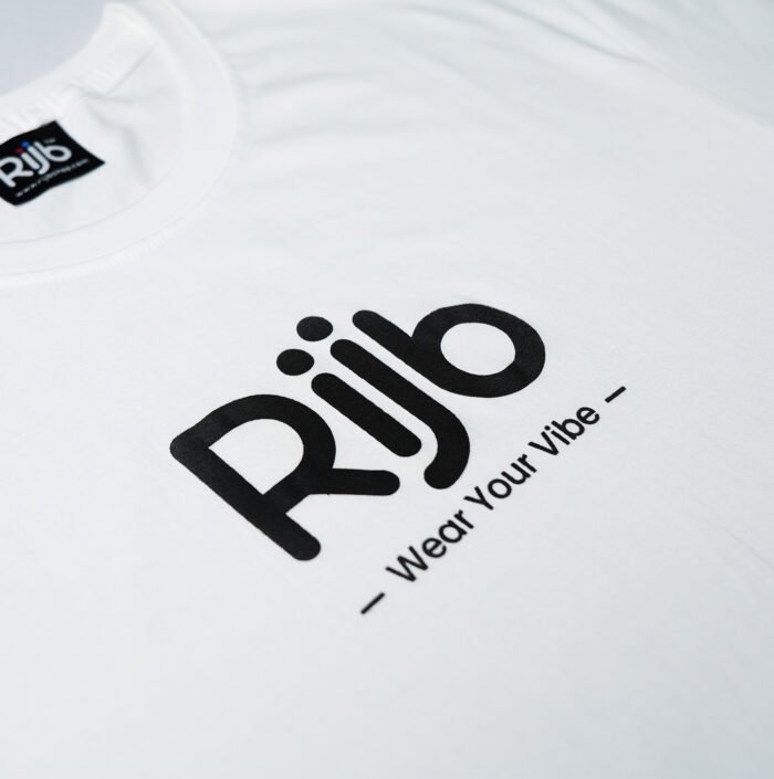 RIJB Premium Cotton Puff Print Regular Tshirt – White - Image 3